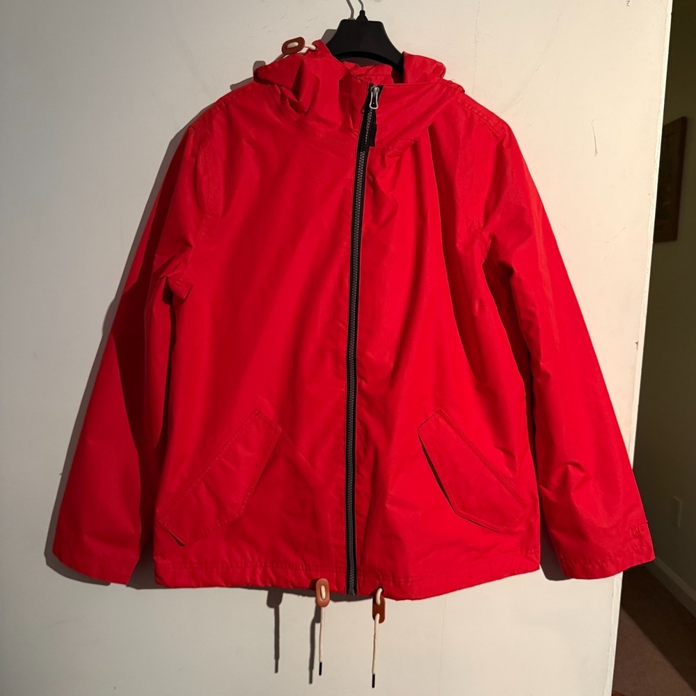 Pulse Ski Rain Jacket Womens XL Hooded Pockets‎ Hiking Outdoor Red